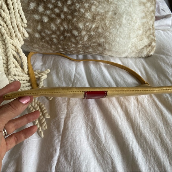 Vintage Beige & Red Kate Spade Zipper Clutch - Picture 5 of 14